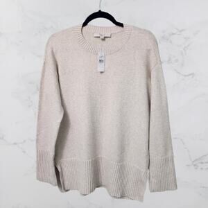 LOFT Ann Taylor NWT Tunic Sweater XS Oatmeal/Beige